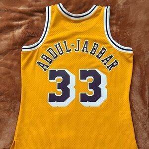 Mitchell and Ness Kareem Abdul Jabar Lakers Jersey